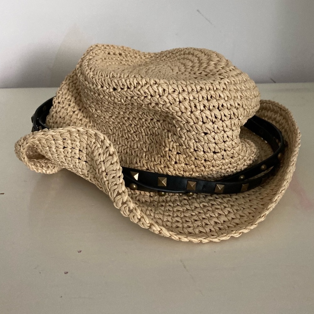 Target Women’s Straw Bucket Hat with Studded Belt